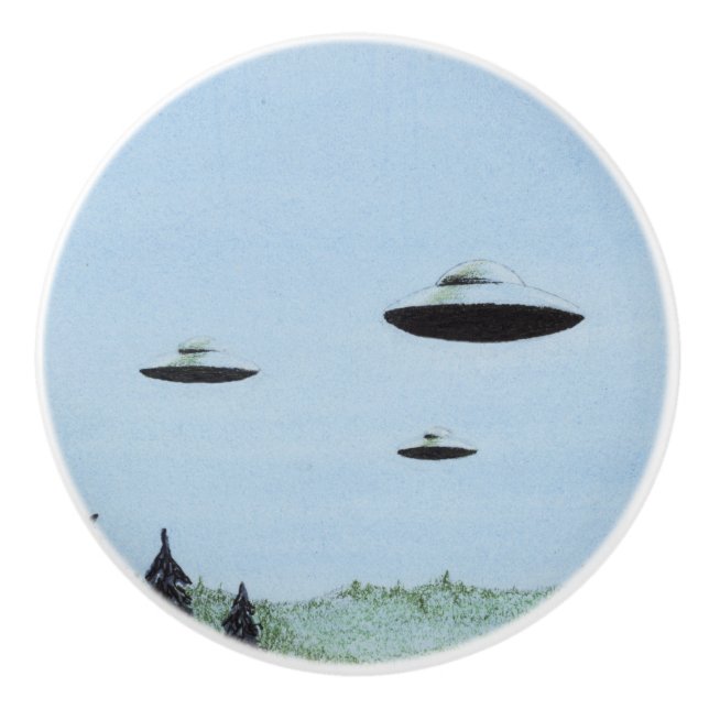 UFO Trio Ceramic Knob (Front)