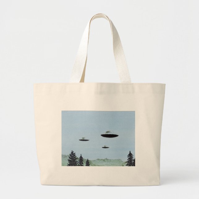 UFO Trio Large Tote Bag (Front)