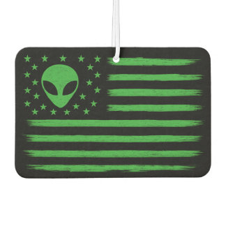 UFO United States Flag Alien Car Air Freshener