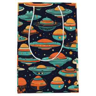 UFO vintage art Medium Gift Bag