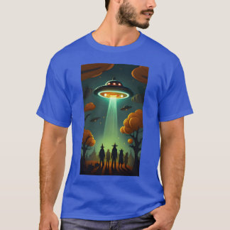 UFO Witches Halloween boy T-Shirt