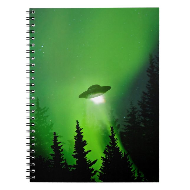 UFO with Northern Lights Notebook (Front)
