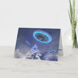 UFO Xmas Holiday Card