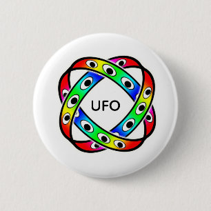UFO (you may change the words) 6 Cm Round Badge