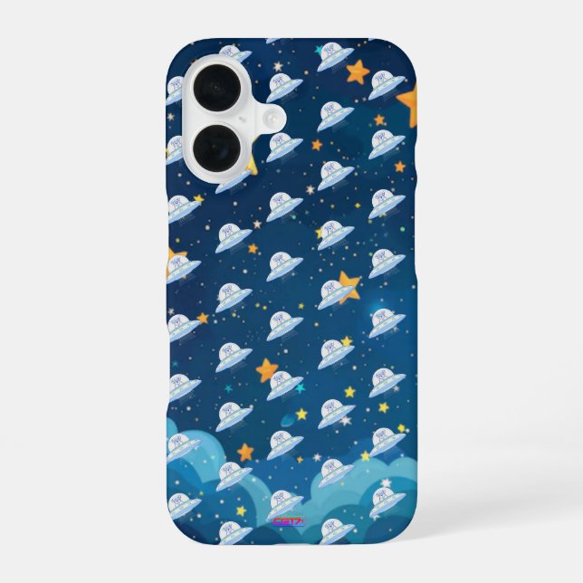 Ufodog logo 45g starry night iPhone 16 case (Back)