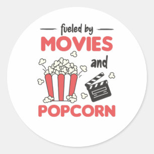 Ufolf's Films And Popcorn Movies Cinema Classic Round Sticker