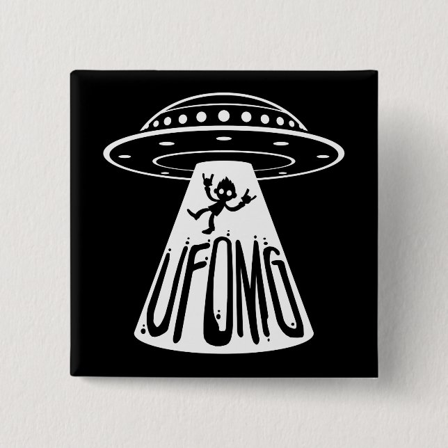 UFOMG 15 CM SQUARE BADGE (Front)