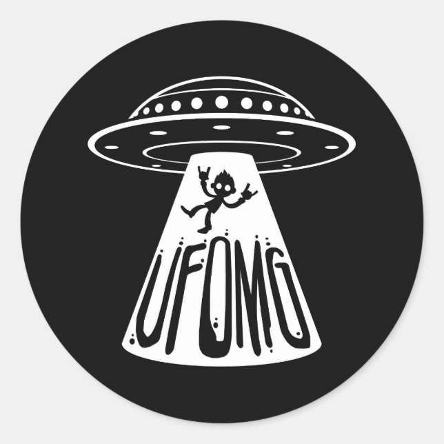 UFOMG CLASSIC ROUND STICKER (Front)