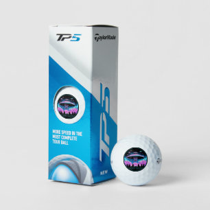 UFOs Alien Invasion Aesthetic Golf Balls