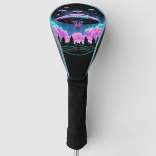 UFOs Alien Invasion Golf Head Cover