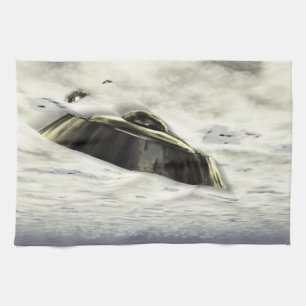 UFOs in Flight Tea Towel