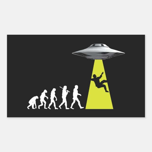 UFOvolution Rectangular Sticker (Front)