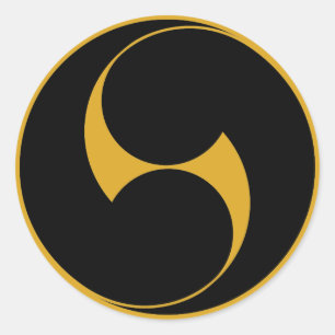 Ufutatsudomoe (Without Ground) Classic Round Sticker