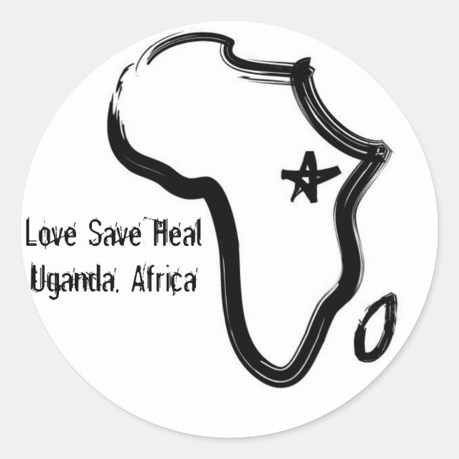 Uganda, Africa sticker (Front)