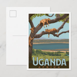 Uganda Africa Vintage Travel  Postcard