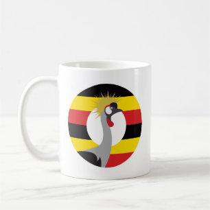 Uganda African Crane Ugandan National Animal Flag Coffee Mug