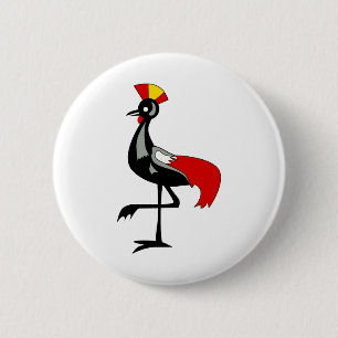 UGANDA BIRD.png 6 Cm Round Badge