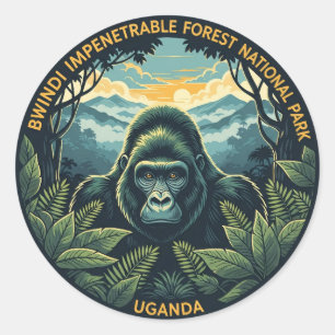 Uganda Bwindi Impenetrable National Park Classic Round Sticker