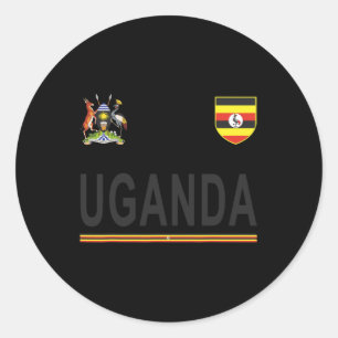 Uganda Cheer Jersey 2017  Football Ugandan  Classic Round Sticker