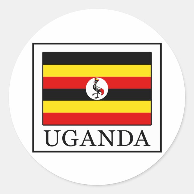 Uganda Classic Round Sticker (Front)