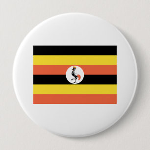 Uganda Flag 10 Cm Round Badge