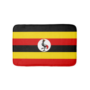 Uganda flag bath mat