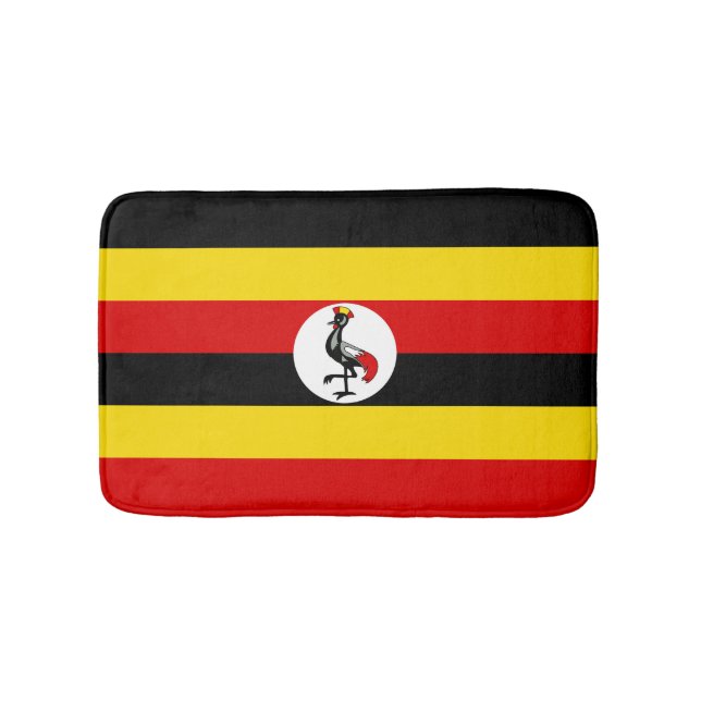 Uganda flag bath mat (Front)