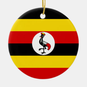 Uganda flag ceramic ornament