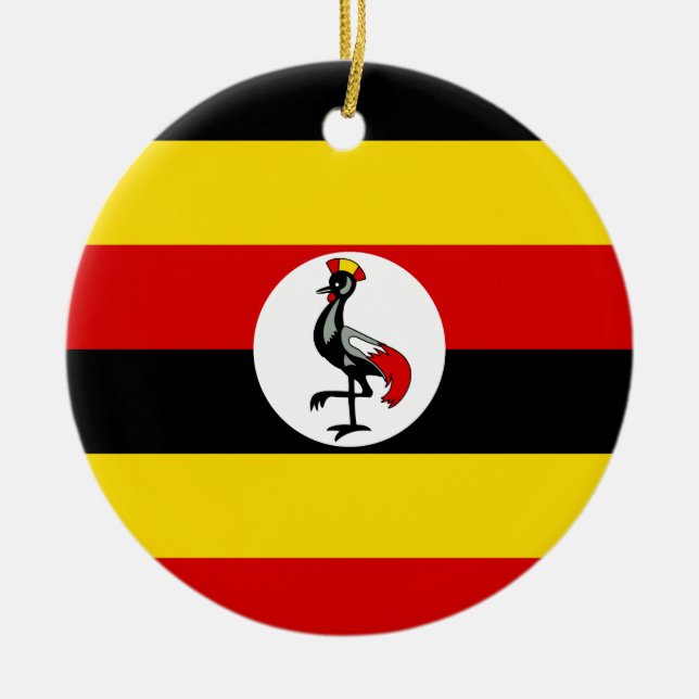 Uganda Flag Ceramic Ornament (Front)