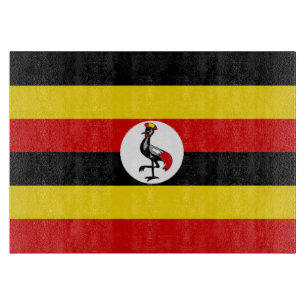 Uganda flag cutting board