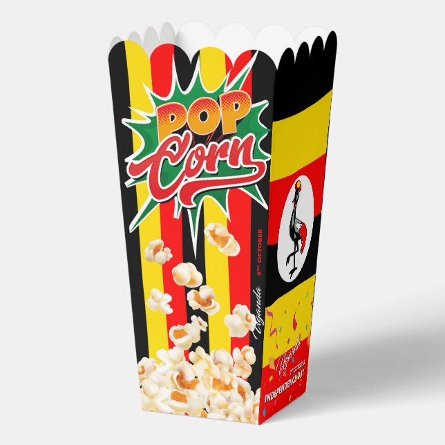 Uganda flag favour box (Back)