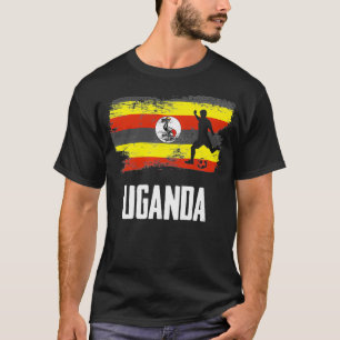 Uganda Flag Jersey Ugandan Soccer Team Ugandan pre T-Shirt