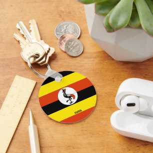 Uganda Flag Key Ring