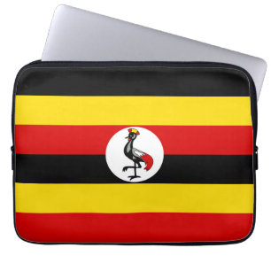 Uganda flag laptop sleeve