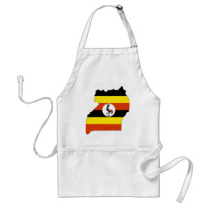 Uganda flag map standard apron