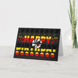 Uganda Flag Patriotic Birthday Card