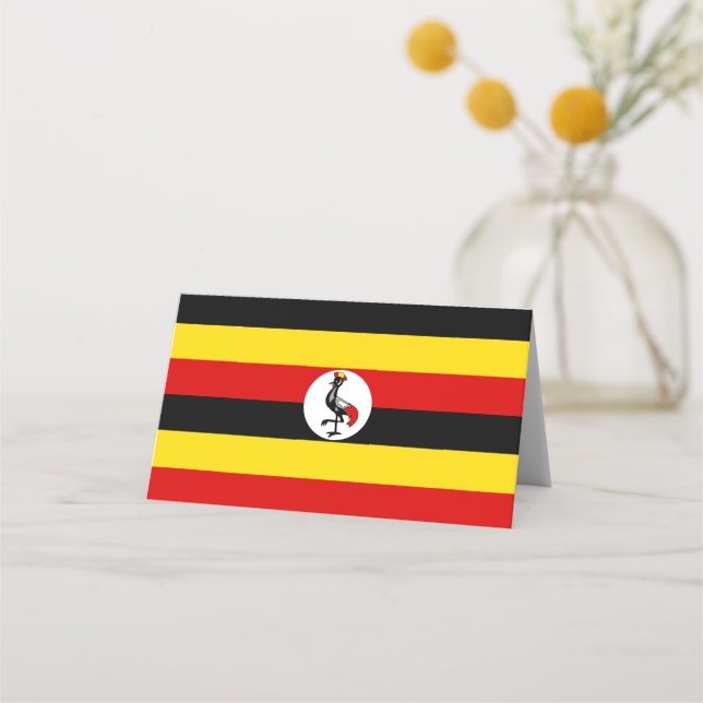 Uganda flag place card (Front)