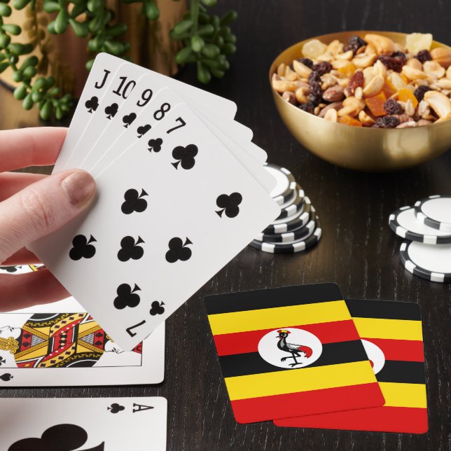 Uganda flag playing cards (In Situ)