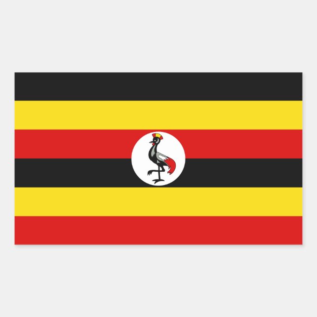 Uganda Flag Rectangular Sticker (Front)