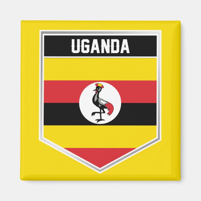Uganda Flag Shield Magnet (Front)