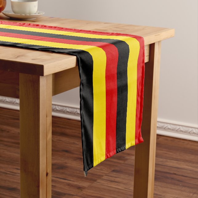 Uganda flag short table runner (In Situ)