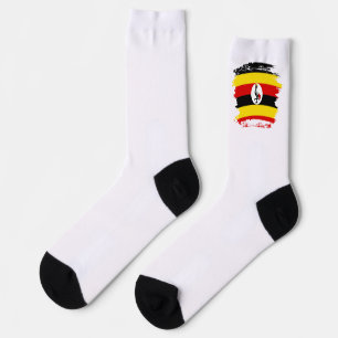 Uganda flag socks