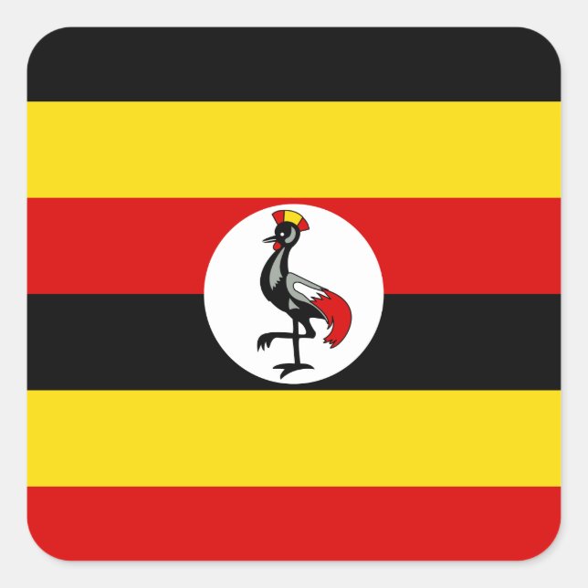 Uganda Flag Square Sticker (Front)