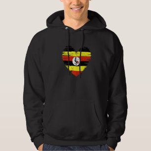 Uganda Heart Ugandan Flag Ugandan Pride Hoodie