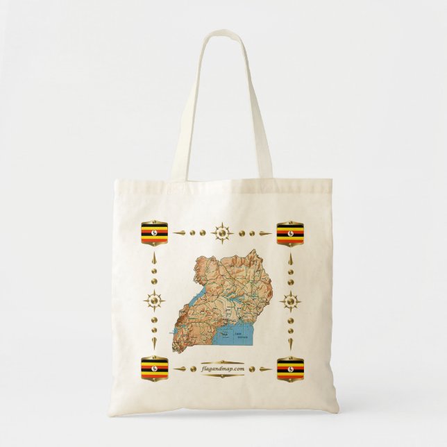 Uganda Map + Flags Bag (Front)