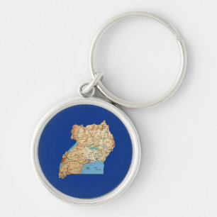 Uganda Map Keychain