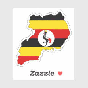 Uganda map Sticker Flag for Laptop Book…