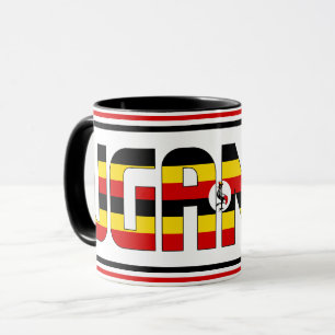 Uganda National Flag Patriotic Coffee Mug