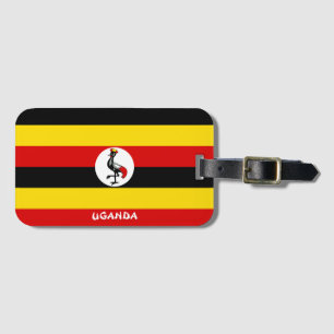 Uganda National Flag Patriotic Luggage Tag