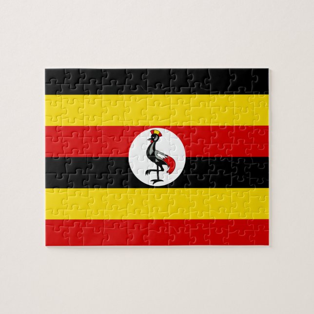 Uganda National World Flag Jigsaw Puzzle (Horizontal)